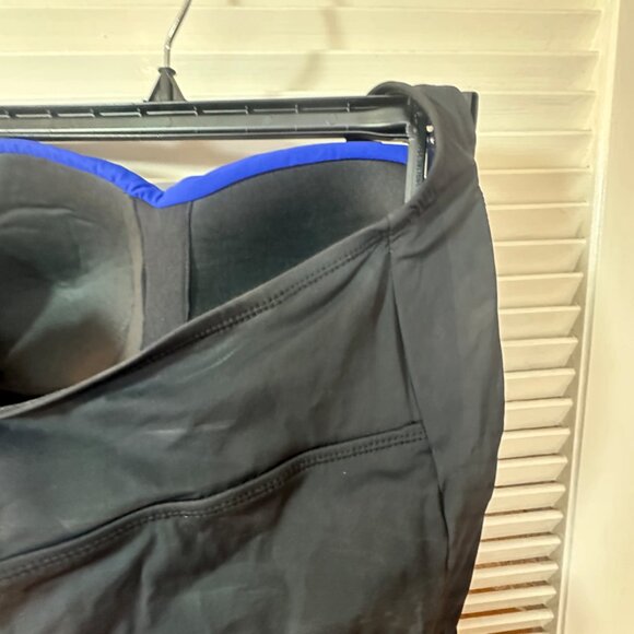 Spanx Love My Assets Colorblock Halter Swimsuit – Black & Blue – Size XL - Picture 9 of 12